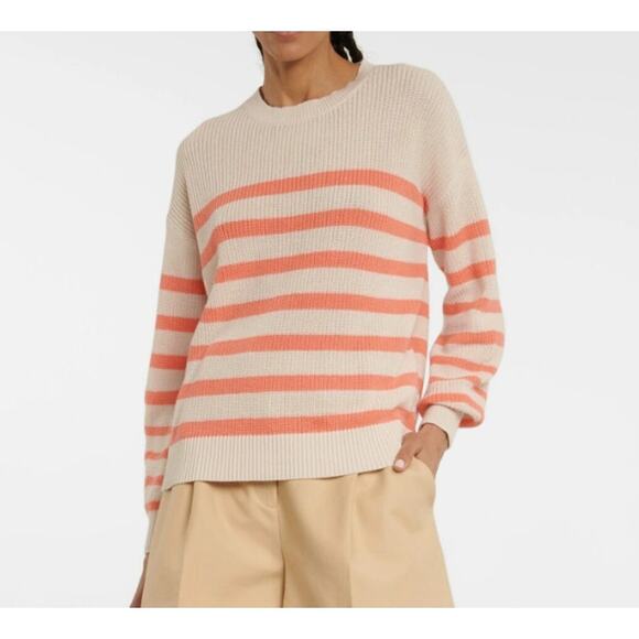 Velvet By Graham & Spencer Wren Striped Cotton Spring Summer Sweater Small - Picture 1 of 5